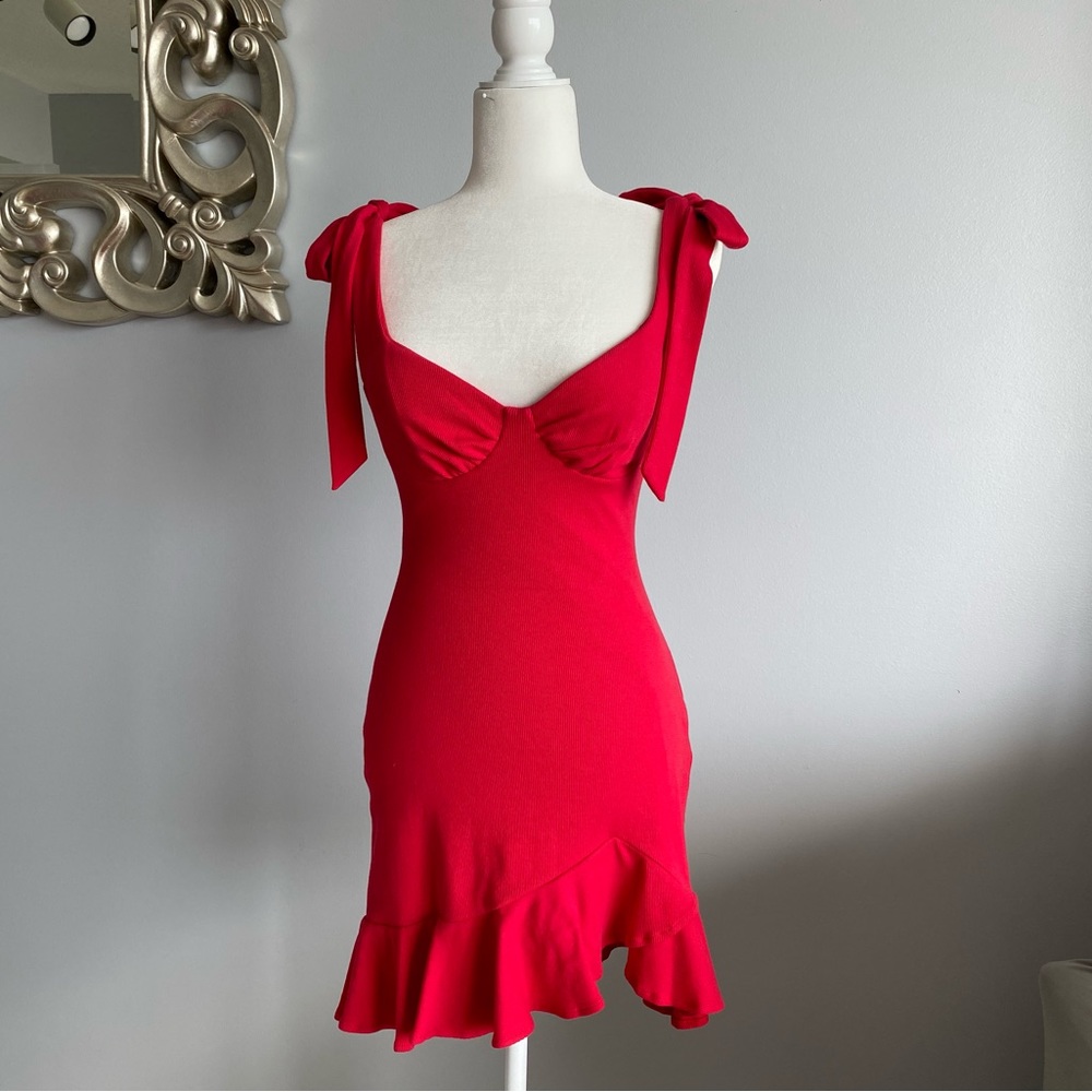 Red cocktail dress
